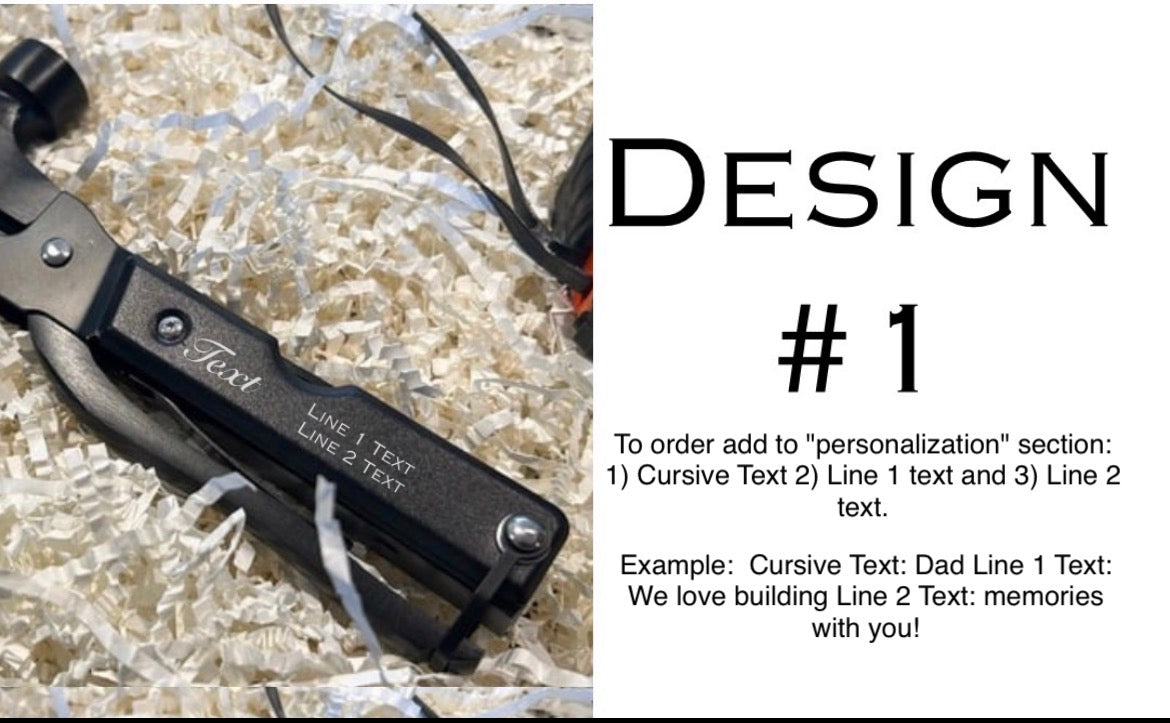 Hammer Multi-Tool with Hatchet, Personalized and Engraved