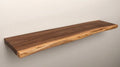Live Edge Shelf,  Solid Black Walnut, handcrafted, rustic, wall mounted