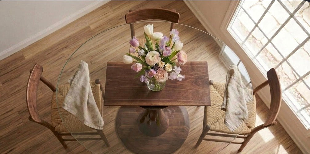 Handmade Table Centerpiece, Solid Walnut Live Edge