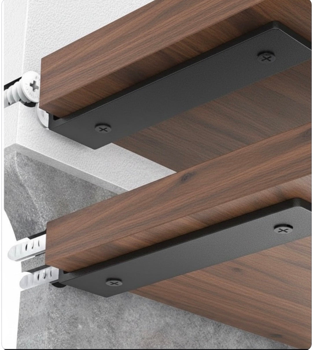 Solid Wood Shelf, Flat Edge Walnut, handcrafted, rustic, wall mounted