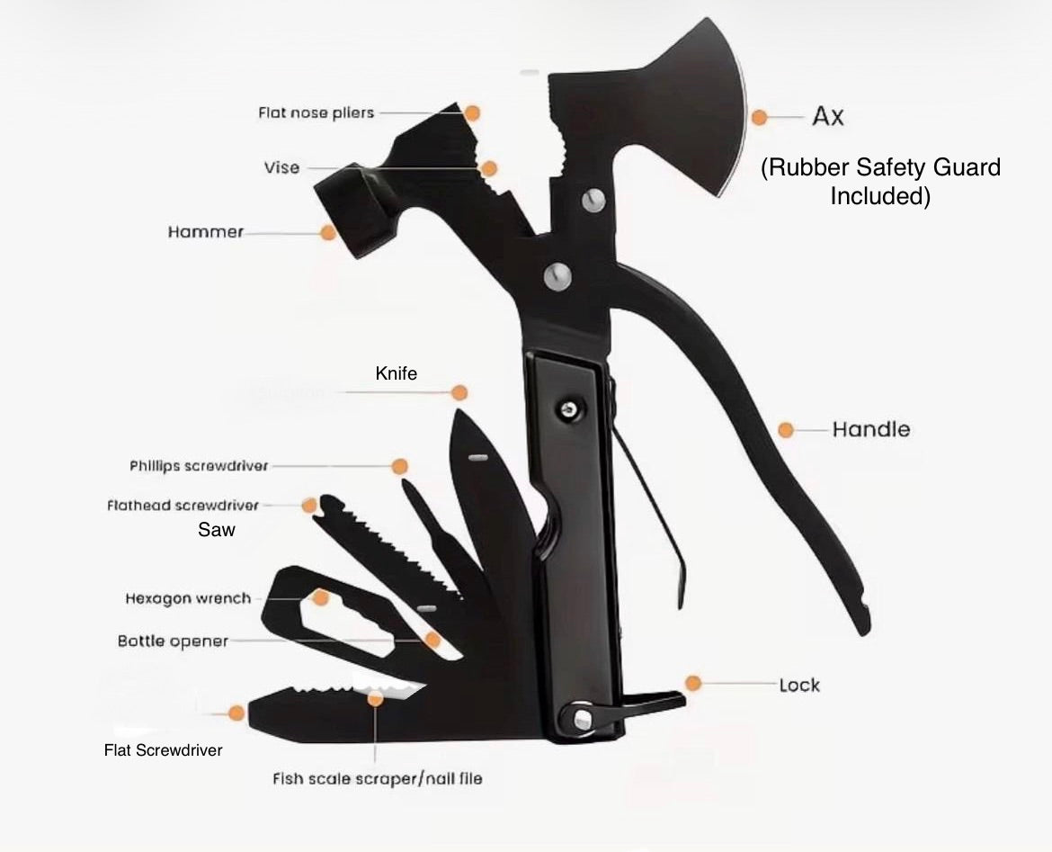 Hammer Multi-Tool with Hatchet, Personalized and Engraved