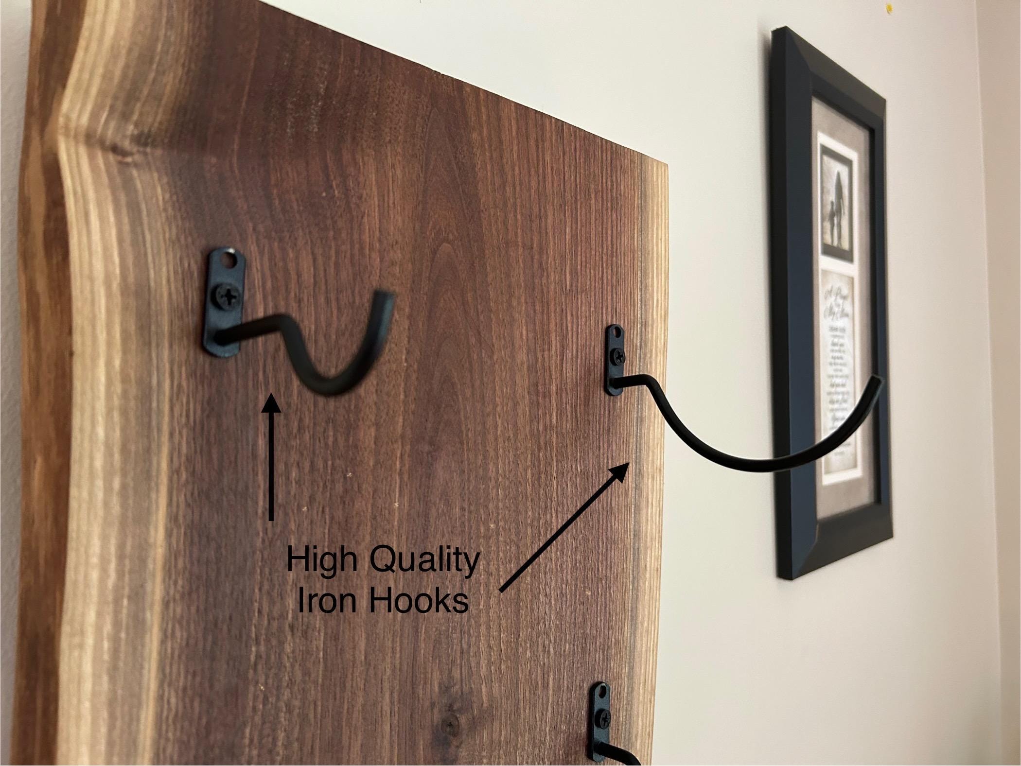 Handmade Wine Rack, Live Edge Solid Walnut, handcrafted, rustic, wall mounted