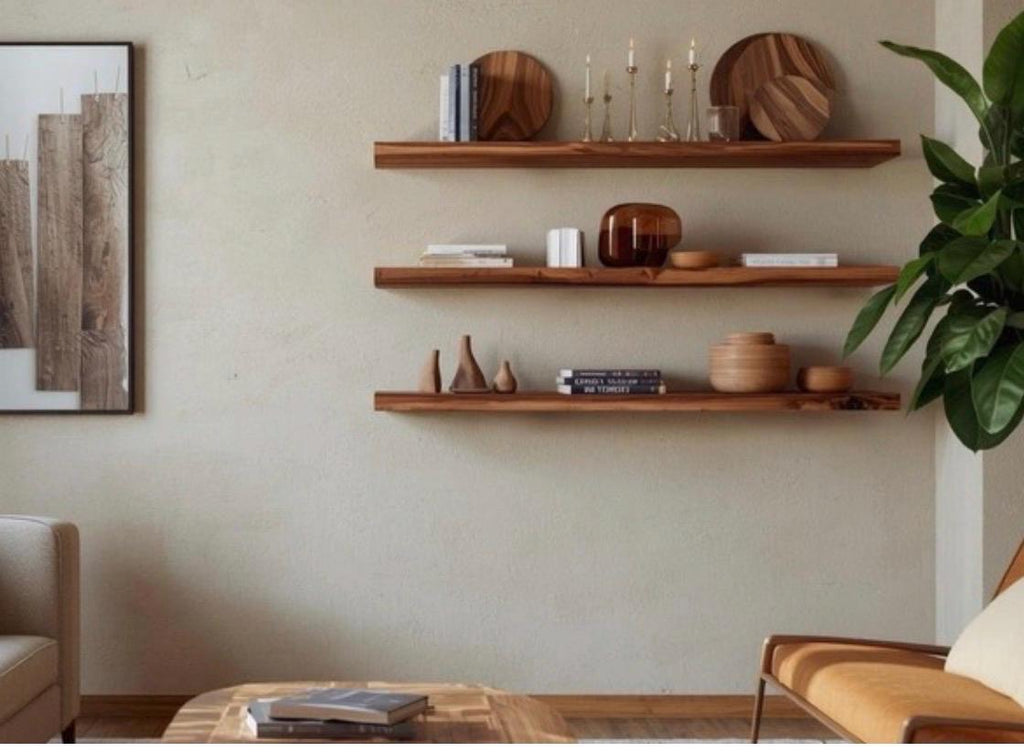 Live Edge Shelf,  Solid Black Walnut, handcrafted, rustic, wall mounted